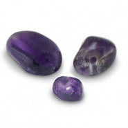 Natuursteen kralen nugget amethist 5-11mm Purple